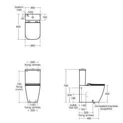 Ideal Standard I.life S Compact Close Coupled Back To Wall WC Bowl RimLS+ -Bathroom Promotion ideal standard t459701 4