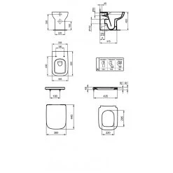 Ideal Standard I.Life A Rimless Back To Wall Toilet & Soft Close Seat -Bathroom Promotion ideal standard t471901 t453101 6