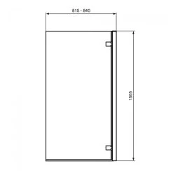 Ideal Standard I.Life RH Bath Screen 1500x815mm 8mm Glass T4884 -Bathroom Promotion ideal standard t4884eo 3