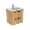 Ideal Standard I.Life A 640mm Natural Oak Wall Unit & Basin -Bathroom Promotion ideal standard t5255nx t461901
