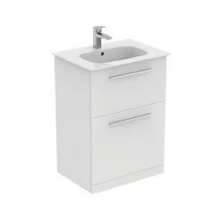 Ideal Standard I.Life A 640mm Floor Unit & Basin Matt White