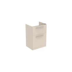 Ideal Standard I.life A 60cm Floor Vanity Unit, 2 Drawers, Matt Sandy Beige