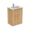Ideal Standard I.Life A 640mm Floor Unit & Basin Natural Oak