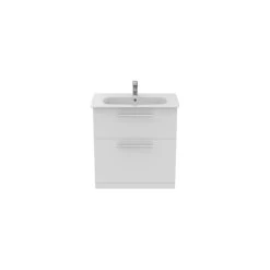 Ideal Standard I.life A 80cm Floor Vanity Unit, 2 Drawers, Matt White -Bathroom Promotion ideal standard t5274du 4