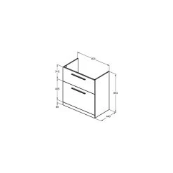 Ideal Standard I.life A 80cm Floor Vanity Unit, 2 Drawers, Coffee Oak -Bathroom Promotion ideal standard t5274nw 6