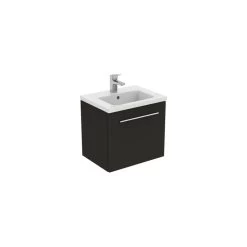 Ideal Standard I.life S 50cm Compact Wall Vanity Unit, 1 Drawer, Matt Carbon -Bathroom Promotion ideal standard t5290nv 3