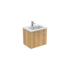 Ideal Standard I.life S 50cm Compact Wall Vanity Unit, 1 Drawer, Natural Oak -Bathroom Promotion ideal standard t5290nx 3