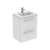 Ideal Standard I.Life S 500mm 2 Drawer Matt White Wall Unit & Basin -Bathroom Promotion ideal standard t5291du t459101