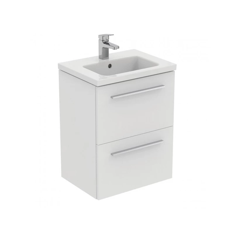 Ideal Standard I.Life S 500mm 2 Drawer Matt White Wall Unit & Basin 3 Ideal Standard I.Life S 500mm 2 Drawer Matt White Wall Unit & Basin