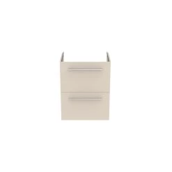 Ideal Standard I.life S 50cm Compact Wall Vanity Unit, 2 Drawers, Matt Beige -Bathroom Promotion ideal standard t5291nf 2