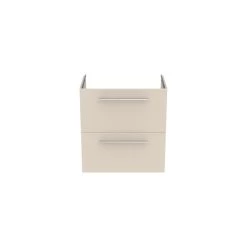 Ideal Standard I.life S 60cm Compact Wall Vanity Unit, 2 Drawers, Matt Beige -Bathroom Promotion ideal standard t5293nf 2