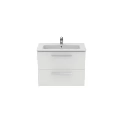 Ideal Standard I.life S 80cm Compact Wall Vanity Unit, 2 Drawers, Matt White -Bathroom Promotion ideal standard t5295du 4