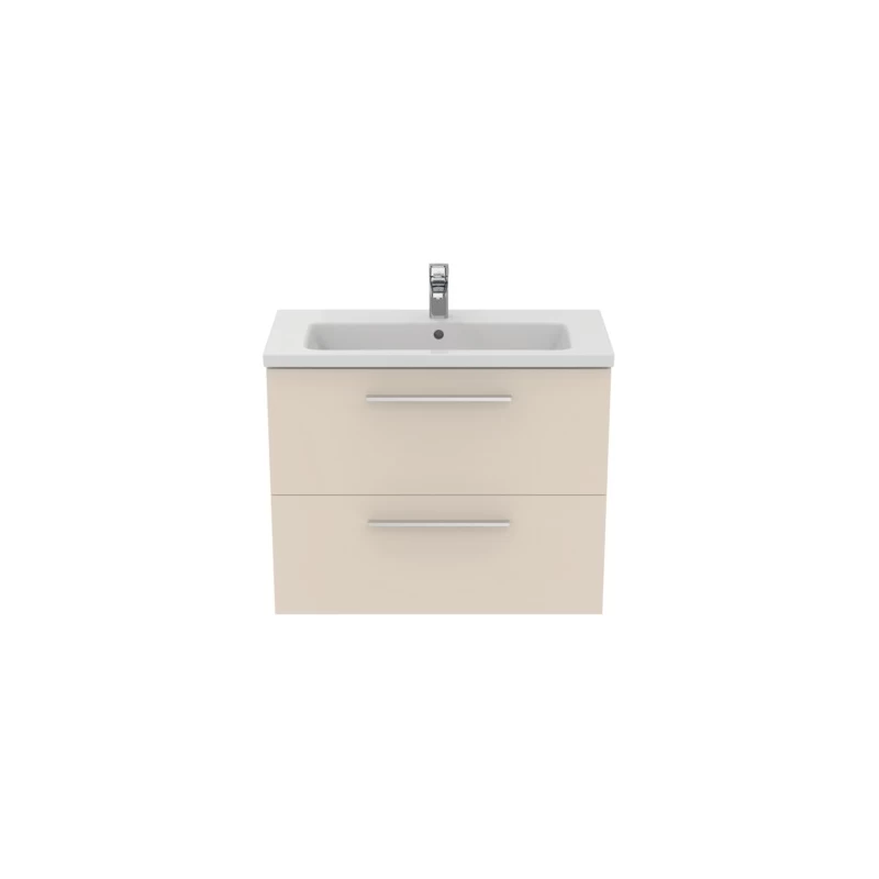 Ideal Standard I.life S 80cm Compact Wall Vanity Unit, 2 Drawers, Matt Beige 6 Ideal Standard I.life S 80cm Compact Wall Vanity Unit, 2 Drawers, Matt Beige - Image 4