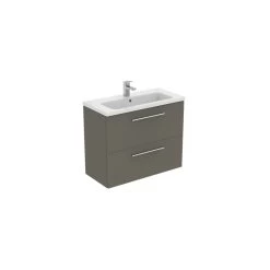 Ideal Standard I.life S 80cm Compact Wall Vanity Unit, 2 Drawers, Matt Quartz 10 Ideal Standard I.life S 80cm Compact Wall Vanity Unit, 2 Drawers, Matt Quartz -Bathroom Promotion ideal standard t5295ng 3