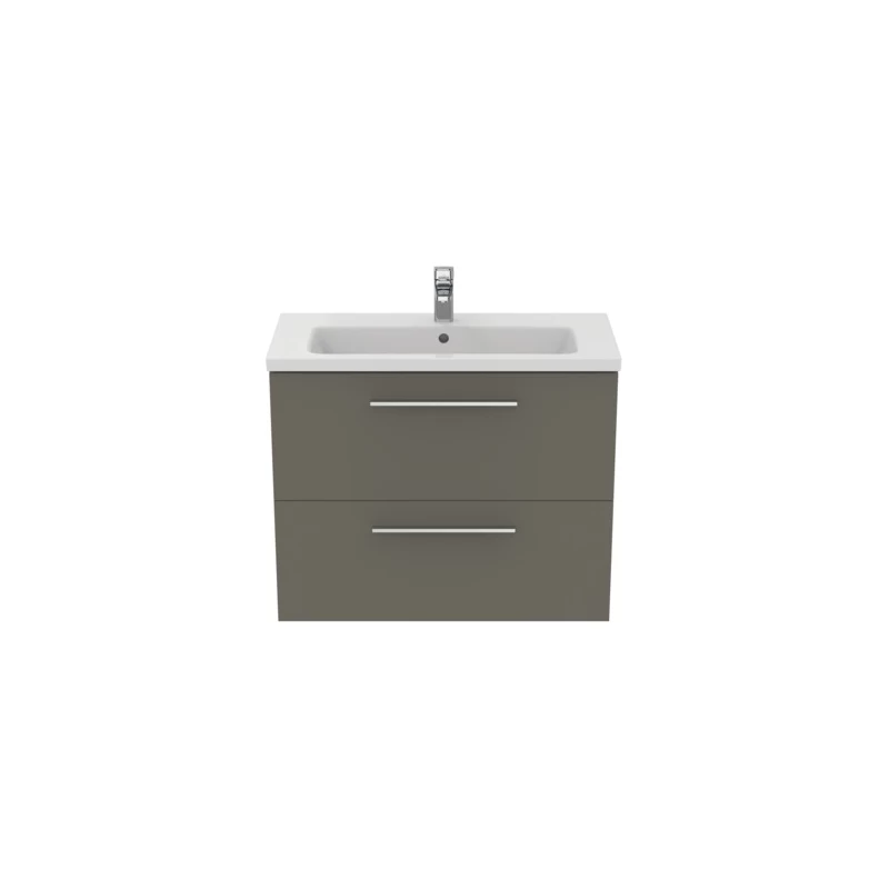 Ideal Standard I.life S 80cm Compact Wall Vanity Unit, 2 Drawers, Matt Quartz 6 Ideal Standard I.life S 80cm Compact Wall Vanity Unit, 2 Drawers, Matt Quartz - Image 4