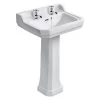 Ideal Standard Waverley 56cm 2 Hole Basin & Pedestal -Bathroom Promotion ideal standard u470101 u470001