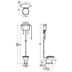 Ideal Standard Waverley High Level Toilet Pack With Standard Seat -Bathroom Promotion ideal standard u470301 u470701 u011801 5