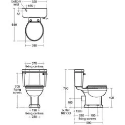 Ideal Standard Waverley Classic Close Coupled Cistern U4709 -Bathroom Promotion ideal standard u470901 3