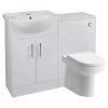 Iona Woodford 550mm Basin & WC Unit Pack White -Bathroom Promotion iona ftdi102958
