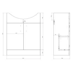 Iona Woodford 650mm Basin & WC Unit Pack White -Bathroom Promotion iona ftdi102959 3