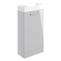Iona Celo 410mm Floor Unit & Basin Grey Gloss