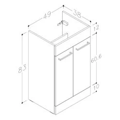 Iona Celo 510mm Floor Standing Unit & Basin White -Bathroom Promotion iona ftdi103320 2