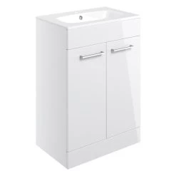 Iona Celo 610mm Floor Standing Unit & Basin White