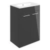 Iona Celo 610mm Floor Unit & Basin Anthracite Gloss -Bathroom Promotion iona ftdi103328