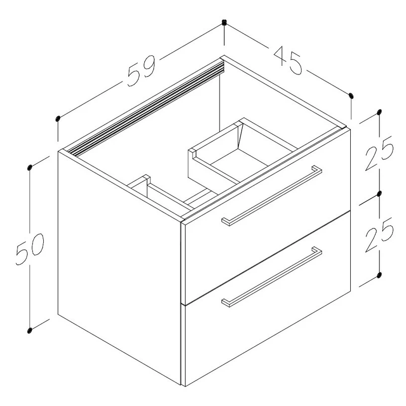 Iona Celo 610mm Wall Hung Unit & Basin White 4 Iona Celo 610mm Wall Hung Unit & Basin White - Image 2
