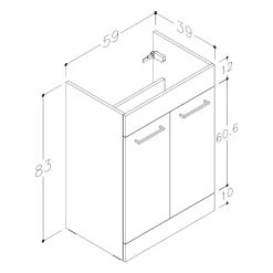 Iona Milton 1100mm Floorstanding RH L-Shape Pack White -Bathroom Promotion iona ftdi103334 2