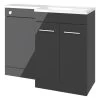 Iona Milton 1100mm Floor L-Shape Pack RH Anthracite -Bathroom Promotion iona ftdi103340
