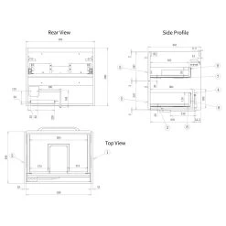 Iona Arosa 610mm Wall Unit & Basin Grey Gloss -Bathroom Promotion iona ftdi104094 2