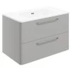 Iona Arosa 810mm Wall Unit & Basin Grey Gloss -Bathroom Promotion iona ftdi104098