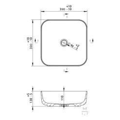 Iona Tennyson 400mm Square Washbowl Matt Black -Bathroom Promotion iona ftdi104930 5