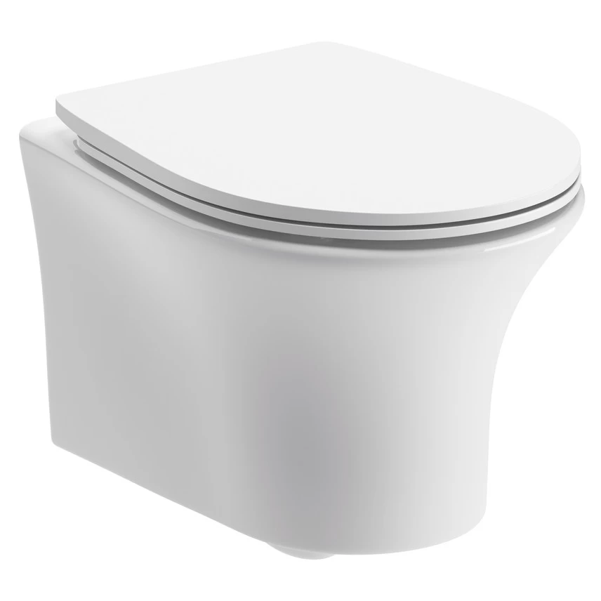 Iona Brooklyn Rimless Wall Hung WC & Soft Close Seat 3 Iona Brooklyn Rimless Wall Hung WC & Soft Close Seat