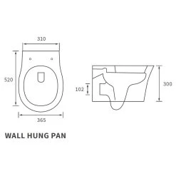 Iona Brooklyn Rimless Wall Hung WC & Soft Close Seat 9 Iona Brooklyn Rimless Wall Hung WC & Soft Close Seat -Bathroom Promotion iona ftdi104937 4