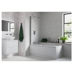 Iona Single Straight Edge Bath Screen