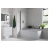 Iona Single Straight Edge Bath Screen & Rail -Bathroom Promotion iona ftdi3770