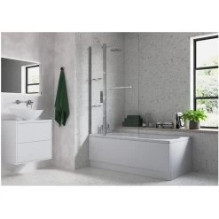 Iona Two Panel Folding Bath Screen