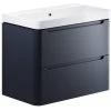 Iona Kingsbridge 800mm Wall Unit & Basin Matt Indigo -Bathroom Promotion iona ftdi96050