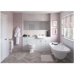 Iona Brookfield 600mm 2 Door Vanity Unit Satin White Ash 5 Iona Brookfield 600mm 2 Door Vanity Unit Satin White Ash -Bathroom Promotion iona ftdi96074 2