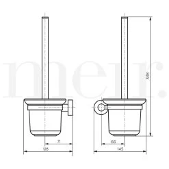 Meir Round Toilet Brush & Holder PVD Brushed Nickel -Bathroom Promotion meir mto01 r pvdbn 2