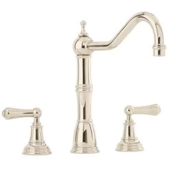 Perrin & Rowe Alsace 3 Hole Kitchen Sink Mixer Nickel