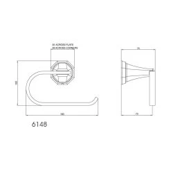 Perrin & Rowe Deco Toilet Roll Holder -Bathroom Promotion perrin rowe 6148cp 2