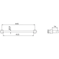 Perrin & Rowe 18″ Single Towel Rail Pewter -Bathroom Promotion perrin rowe 6440pf 2
