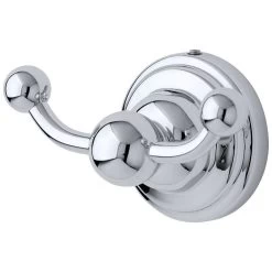 Perrin & Rowe Double Robe Hook Nickel