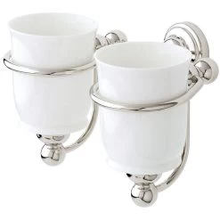Perrin & Rowe Double Tumbler Holder Nickel