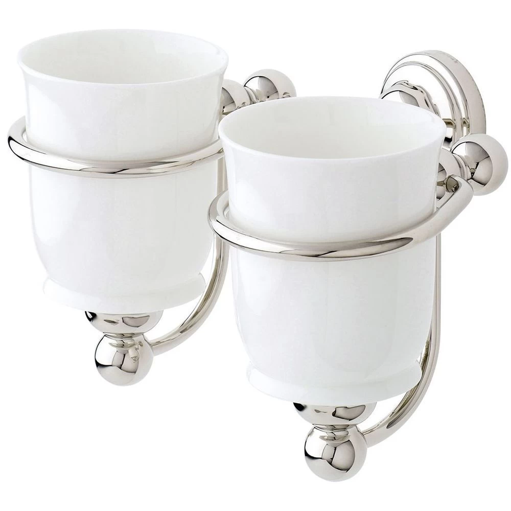 Perrin & Rowe Double Tumbler Holder Nickel 3 Perrin & Rowe Double Tumbler Holder Nickel
