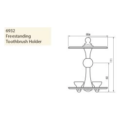 Perrin & Rowe Freestanding Toothbrush Holder Nickel -Bathroom Promotion perrin rowe 6932ni 2