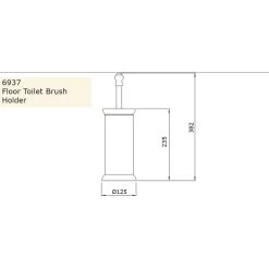 Perrin & Rowe Floor Toilet Brush Holder Nickel -Bathroom Promotion perrin rowe 6937ni 2